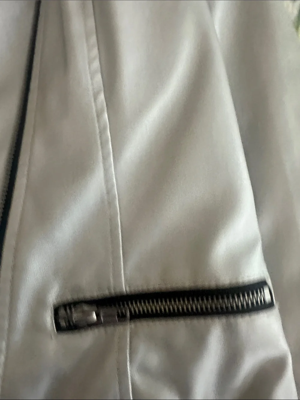 a.n.a Silver Faux-Leather Moto Jacket with Faux-Fur Collar